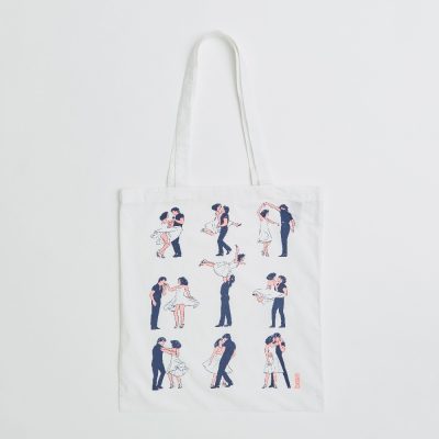 Bespoke 5oz Cotton Standard Tote Bag Dyed in White and Printed Both Side - Direct from Manufacturer