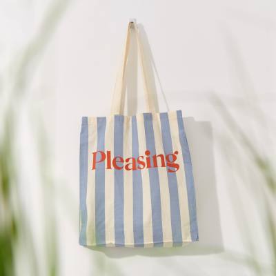 Borsa shopper in cotone con soffietto e manici lunghi di Supreme Creations