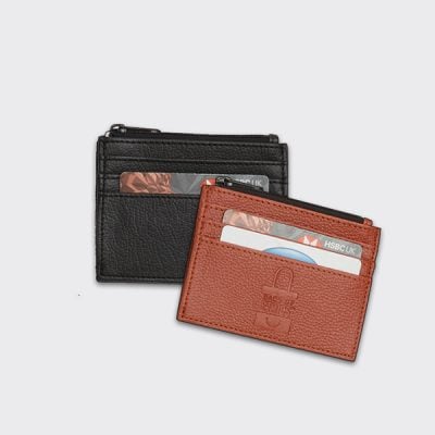 bespoke premium vegan leather zipped card holders wholesale - Direct from manufacturer