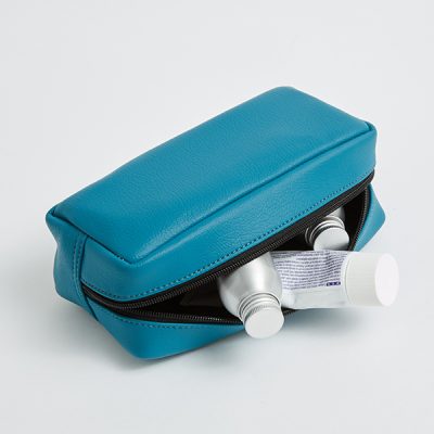 cyan vegan leather pouch bag wholesale from largest ethical bags manufacturer in London