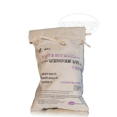 custom logo printed reusable white cotton envelope