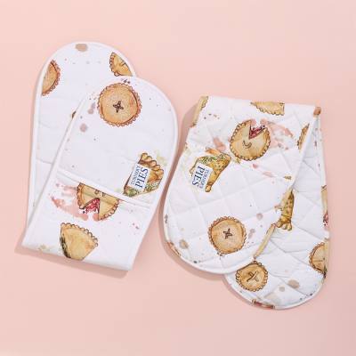 guanti da forno con etichette in tessuto personalizzate da supreme creations