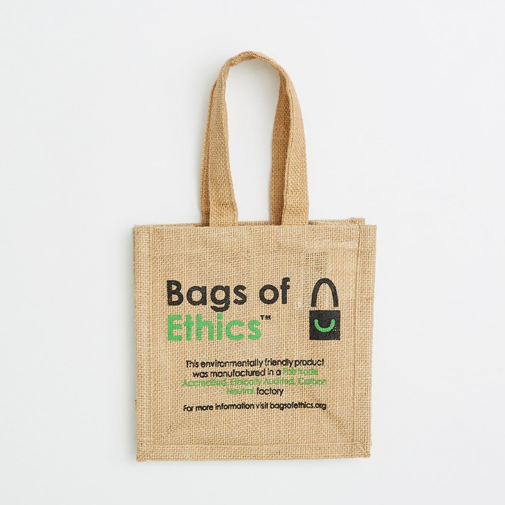 Mini Jute Bag with Jute Handles Printed with Your Logo - 1st Price