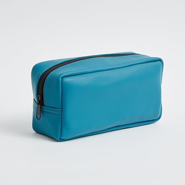 cyan vegan leather pouch bag wholesale from largest ethical bags manufacturer of UK
