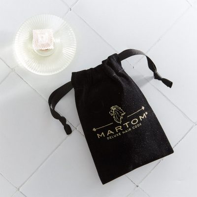 sacchetto di coulisse in velluto con stampa personalizzata in lamina d'oro direttamente dal produttore