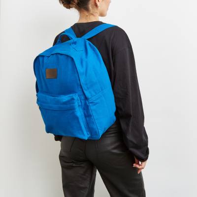 Custom made canvas Backpack for adult - blue from supreme creations