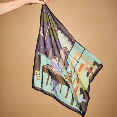 Sciarpe in Georgette di Seta Personalizzabili | 90 x 90 cm