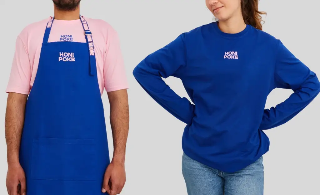 Merchandising Honi Poke e divise dei dipendenti